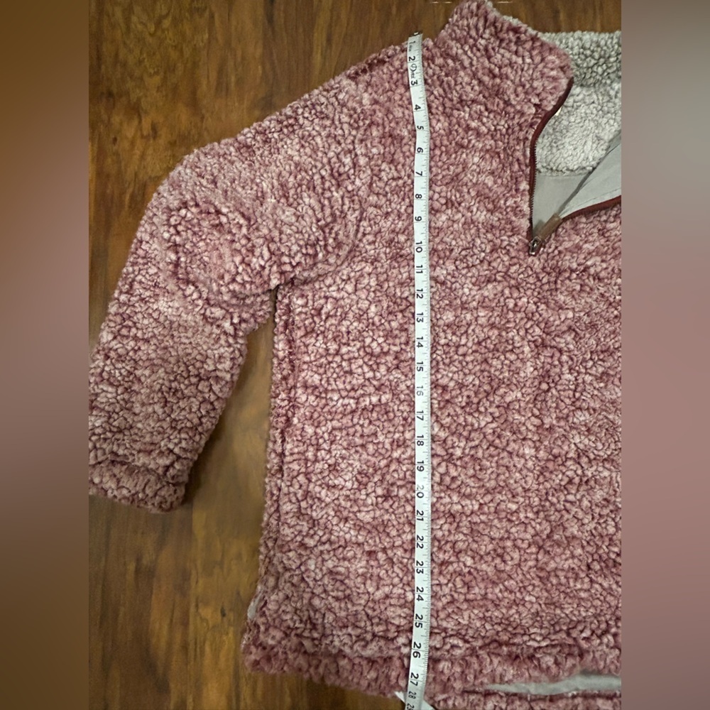 Pink and Grey Fleece Sherpa Pullover Winter Fall Out West Mountains Camp